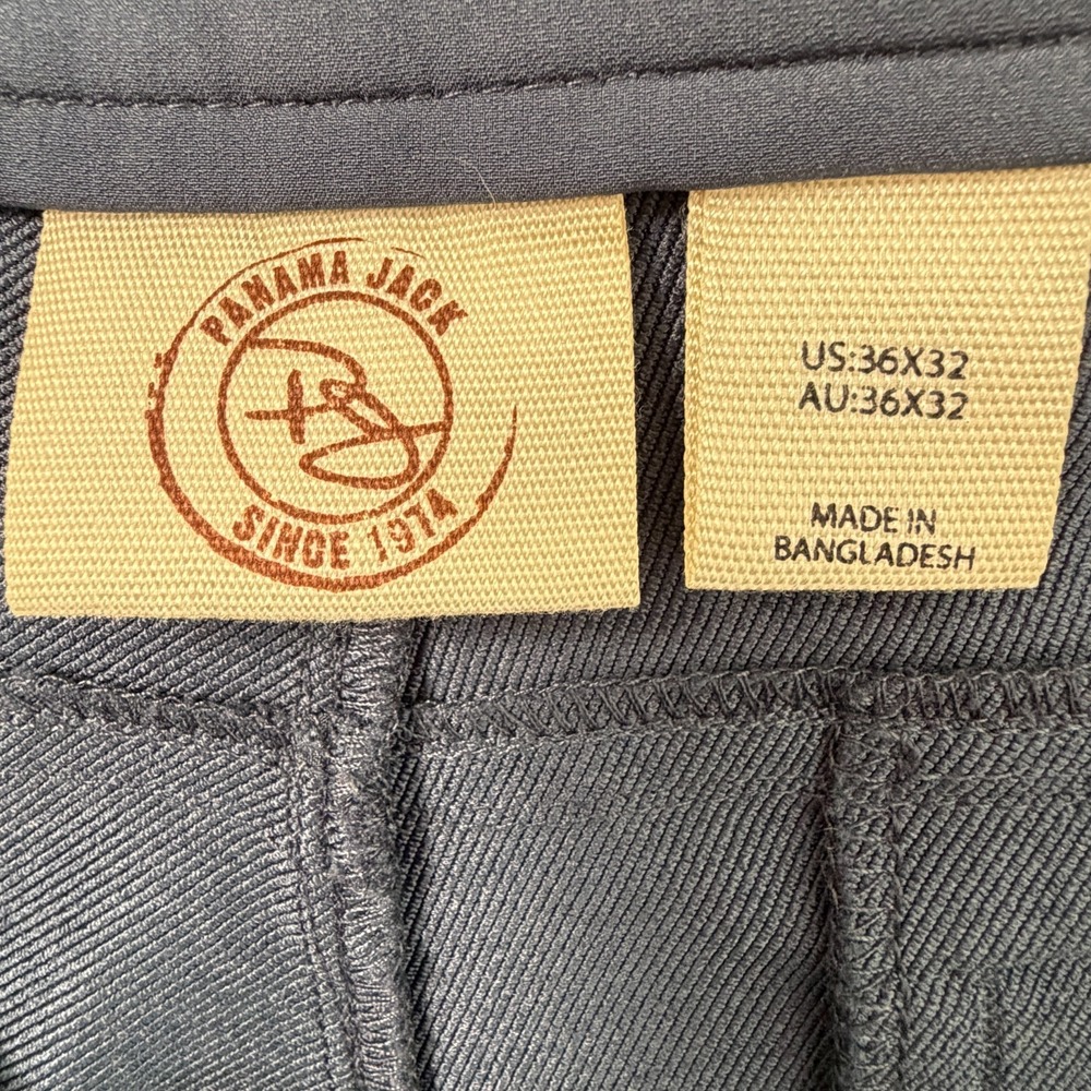 Panama Jack‎ Mens Performance Pants Navy 36x32 Stretch Golf Travel Straight Leg - Picture 7 of 8